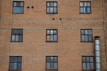 Brick wall of factory building