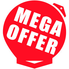 RED BANNER ILUSTRATION WHEEL ARROW MEGA OFFER