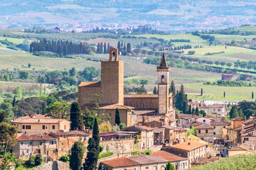 Panoramic view of Vinci, Florence, Italy, famous for the artist Leonardo, born in this area