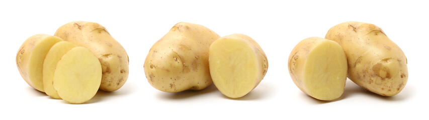 potato on a white background