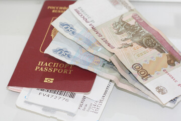 PASSPORT WALLET CHARGING TICKETS AND MONEY - ALL YOU NEED FOR TRAVELING