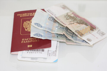 PASSPORT WALLET CHARGING TICKETS AND MONEY - ALL YOU NEED FOR TRAVELING