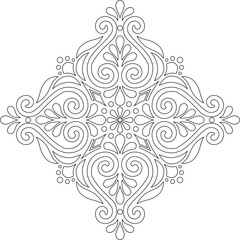 Cross for coloring. Suitable for decoration. Doodles Sketch - 433905066