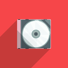 cd in box flat design