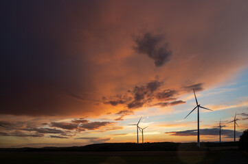 Fototapeta na wymiar Windkraft in Deutschland