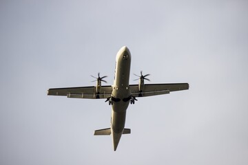 propeller plane in the sky 