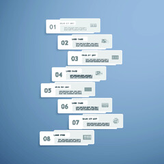 Template for infographic, parts, steps or processes