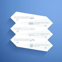 Template for infographic, parts, steps or processes