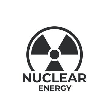 nuclear energy logo. nuclear power icon. electricity and power industry symbol