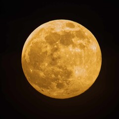 full Blood moon in night sky