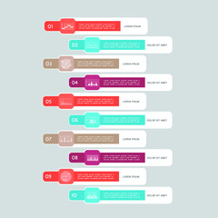 Fototapeta premium Infographics design vector. Modern infographic design templatet presentation
