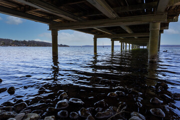 under the pier