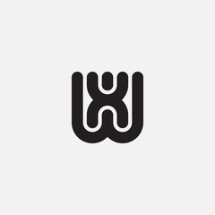W and X logo. WX or XW - Vector design element or icon. Initials, monogram or logotype.
