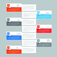 Obraz premium Template for infographic, parts, steps or processes
