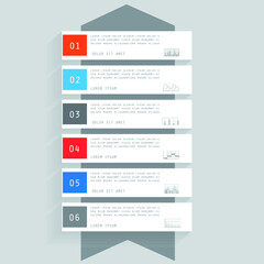 Template for infographic, parts, steps or processes