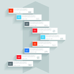 Template for infographic, parts, steps or processes