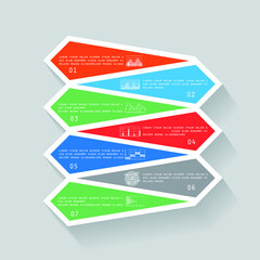 Template for infographic, parts, steps or processes