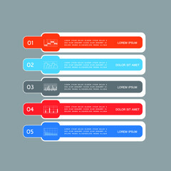 Fototapeta premium Template for infographic, parts, steps or processes