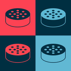 Pop art Water sensor icon isolated on color background. Vector