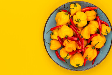 Red hot chili peppers pattern texture background.