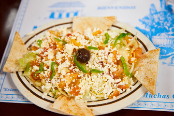 Dish of salad