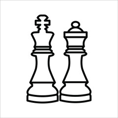 Chess icon Vector Illustration on the white background. color editable eps 10