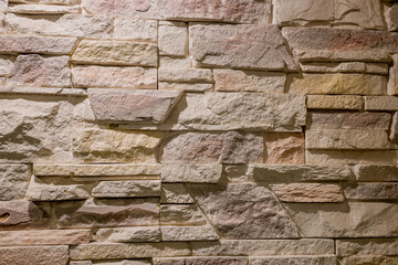 Travertine stone wall, interior cladding