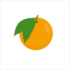 Ripe orange. Flat vector illustration