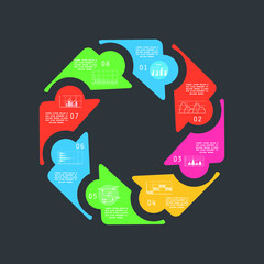 Pie chart for business presentation or processes