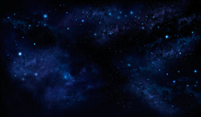 Obraz na płótnie Canvas starry night sky deep outer space, galaxy background