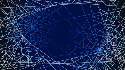 Spider Web On Dark Background Halloween Design Elements Spooky Scary Horror Decor Vector