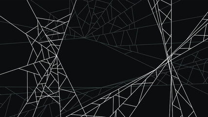 Spider Web On Dark Background Halloween Design Elements Spooky Scary Horror Decor Vector