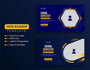 Back to school banner,social media ad, web banner,social media cover template
