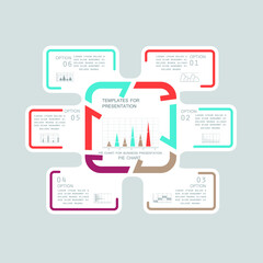 Infographic design template, business concept with steps or processes