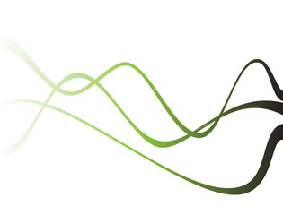 Wavy lines with gradations of white, green and black