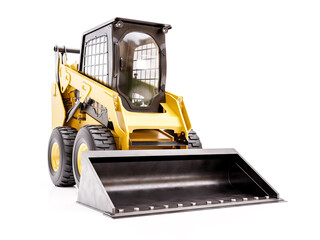 Compact loader on white