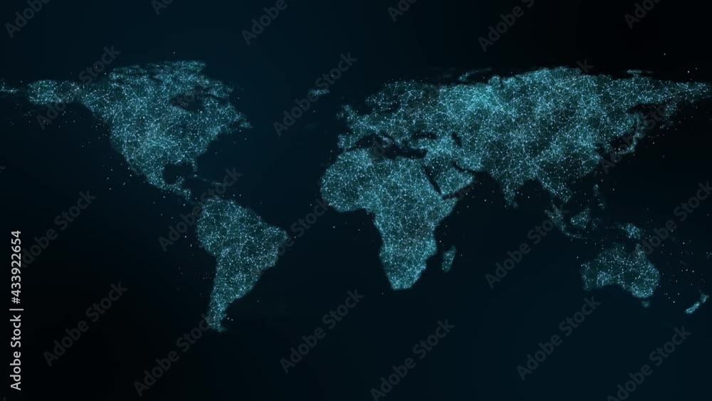 Aufkleber blue earth digital technology, business and communications background. animation of the earth globe 