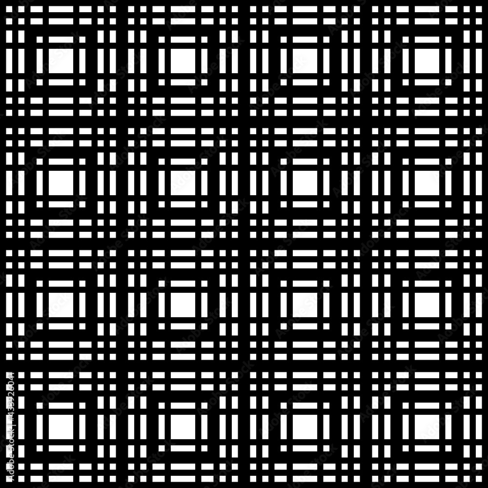 Aufkleber Horizonal and vertical lines make mesh. Squares and lines make seamless grid pattern.