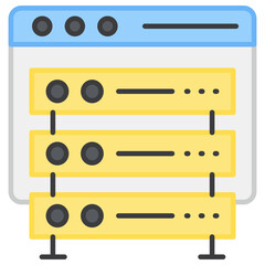 Obraz premium Modern design icon of online server rack