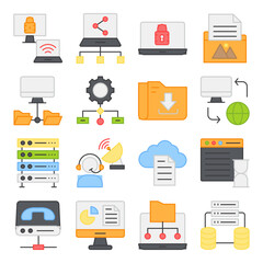 Pack of Hardware Flat Icons 