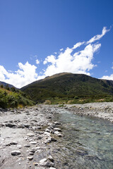 view on lake wanaka from boundary creek campsite, West Coast, South Island, New Zealand
