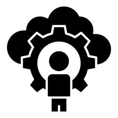 A creative design icon of cloud manager