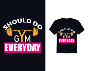 Best gym vector t shirt design