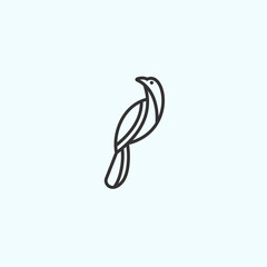 Obraz premium abstract bird logo. animal icons