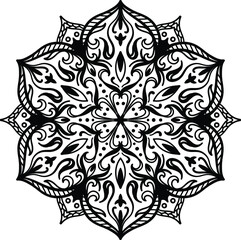 black and white flower