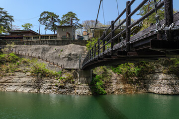 南会津の塔のへつりと吊橋