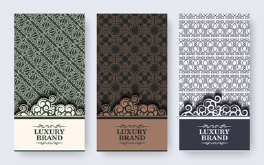 Fototapeta premium vintage ornamental greeting card vector template