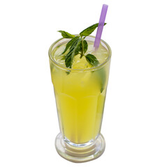 cold lemonade isolated on white background