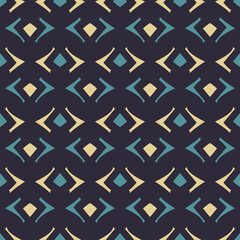 Seamless pattern with geometric ornament. Retro abstract illustration.