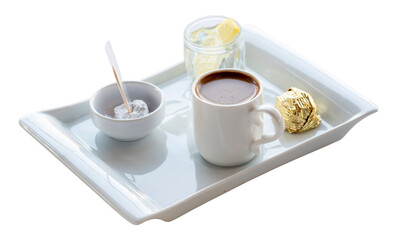 turkish coffee isolated on white background